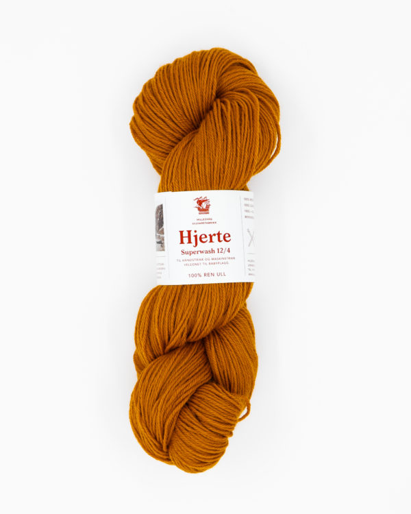 Hjerte superwash 12/4, cognac