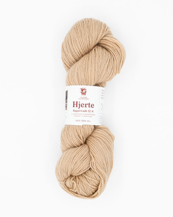 Hjerte superwash 12/4, beige