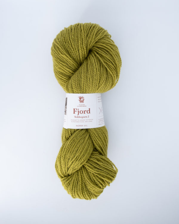 Fjord sokkegarn 2, lys olivengrønn