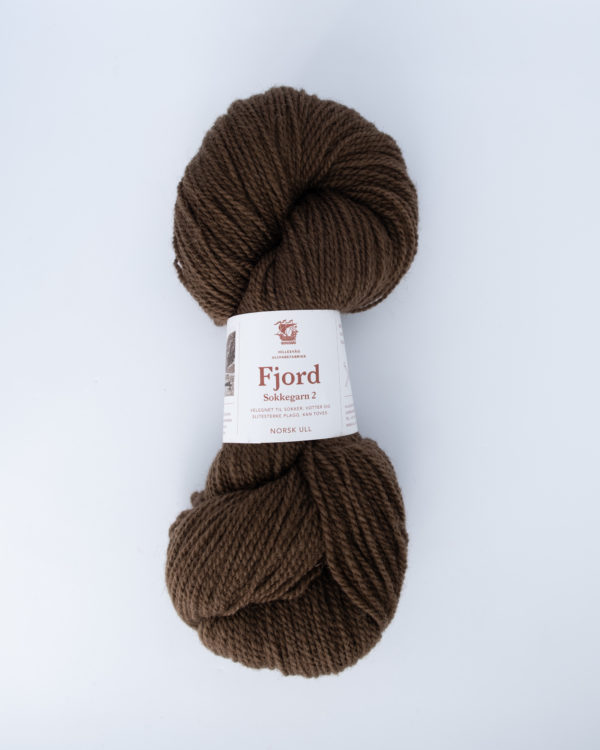 Fjord sokkegarn 2, brun