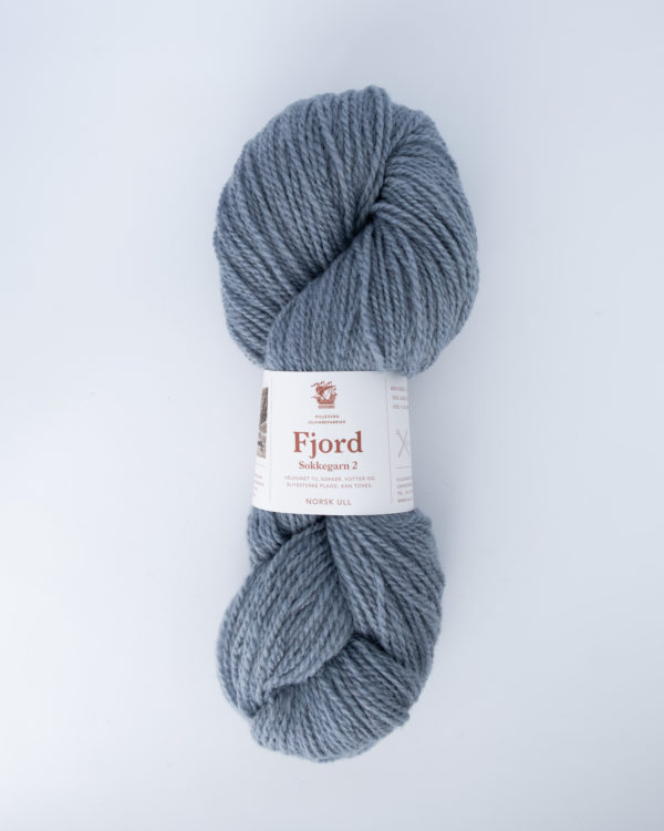 Fjord sokkegarn 2, lys blågrå