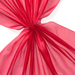 Pongee silke 90 cm - 20 g/m, dyp rød
