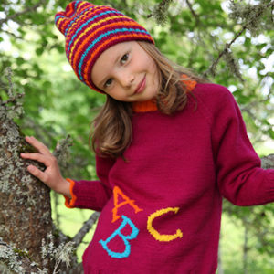 ABC genser jente (Hjerte) - oppskrift